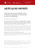 Otvorenost proračuna središnje države: evidentan je napredak, ali ima još dosta prostora za poboljšanja