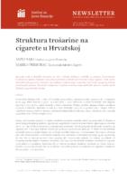 Struktura trošarine na cigarete u Hrvatskoj