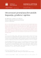 Otvorenost proračuna hrvatskih županija, gradova i općina