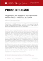 Meaning and purpose of macroeconomic and fiscal policy guidelines in Croatia