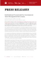 Institutional Framework for Government Asset Management in Croatia