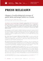 Changes of methodological coverage of public debt and budget deficit in Croatia
