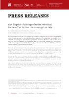 The impact of changes in the Personal Income Tax Act on the average tax rate