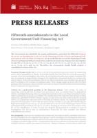 Fifteenth amendments to the Local Government Unit Financing Act