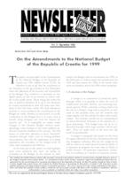 On the Amendments to the National Budget of the Republic of Croatia for 1999