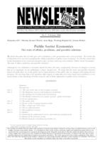 Public Sector Economics - Situation, problems, possible solutions and research