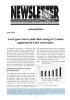 Local government units borrowing in Croatia: opportunities and constraints