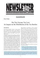 The new Income Tax Law: Its Impact on the Distribution of the Tax Burden