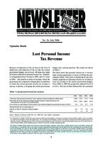 Lost Personal Income Tax Revenue