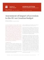Assessment of impact of accession to the EU on Croatian budget