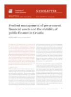 Prudent management of government financial assets and the stability of public finance in Croatia