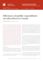 Efficiency of public expenditure on education in Croatia