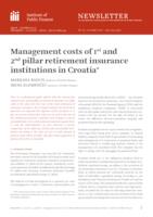 Management costs of 1st and 2nd pillar retirement insurance institutions in Croatia