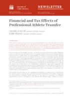 Financial and Tax Effects of Professional Athlete Transfer