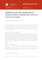 Employment and employment characteristics during the current crisis in Croatia