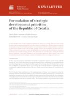 Formulation of strategic development priorities of the Republic of Croatia