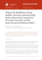 When do liabilities from public-private partnership and concession contracts become the part of the general government debt?