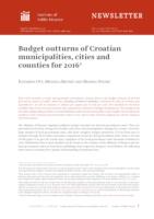 Budget outturns of Croatian municipalities, cities and counties for 2016