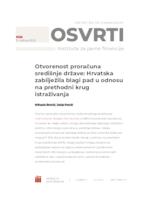 Otvorenost proračuna središnje države: Hrvatska zabilježila blagi pad u odnosu na prethodni krug istraživanja