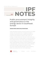 Public procurement integrity and governance in the energy sector in Southeast Europe