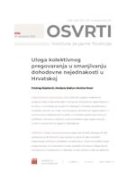 Uloga kolektivnog pregovaranja u smanjivanju dohodovne nejednakosti u Hrvatskoj
