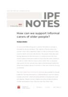 How can we support informal carers of older people?