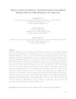 Application of digital technologies in banking operations in the Republic of Croatia