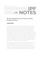 Environmental taxes in Croatia and the European Union