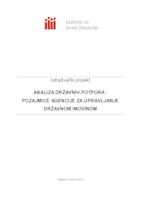 prikaz prve stranice dokumenta Analiza državnih potpora – pozajmice Agencije za upravljanje državnom imovinom