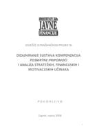 prikaz prve stranice dokumenta Dizajniranje sustava kompenzacija posmrtne pripomoći i analiza strateških, financijskih i motivacijskih učinaka