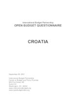 prikaz prve stranice dokumenta Open budget questionnaire : Croatia