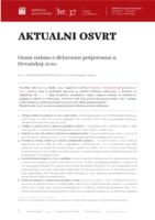 prikaz prve stranice dokumenta Osam nalaza o državnim potporama u Hrvatskoj 2010.