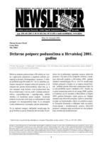 prikaz prve stranice dokumenta Državne potpore poduzećima u Hrvatskoj 2001. godine