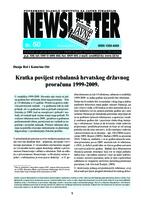 prikaz prve stranice dokumenta Kratka povijest rebalansâ hrvatskog državnog proračuna 1999-2009