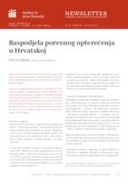 prikaz prve stranice dokumenta Raspodjela poreznog opterećenja u Hrvatskoj