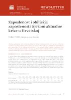 prikaz prve stranice dokumenta Zaposlenost i obilježja zaposlenosti tijekom aktualne krize u Hrvatskoj