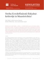 prikaz prve stranice dokumenta Treba li redefinirati fiskalne kriterije iz Maastrichta?