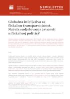 prikaz prve stranice dokumenta Globalna inicijativa za fiskalnu transparentnost: Načela sudjelovanja javnosti u fiskalnoj politici