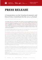 prikaz prve stranice dokumenta A Commentary on the Croatian Economic and Fiscal Policy Guidelines for the 2013-15 Period