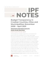 prikaz prve stranice dokumenta Budget Transparency in Croatian Counties, Cities and Municipalities: November 2020 – April 2021