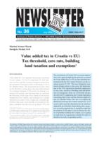prikaz prve stranice dokumenta Value added tax in Croatia vs EU: Tax threshold, zero rate, building land taxation and exemptions