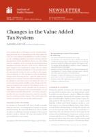 prikaz prve stranice dokumenta Changes in the Value Added Tax System