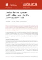prikaz prve stranice dokumenta Excise duties system in Croatia closer to the European system