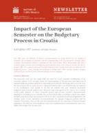 prikaz prve stranice dokumenta Impact of the European Semester on the Budgetary Process in Croatia