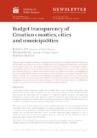 prikaz prve stranice dokumenta Budget transparency of Croatian counties, cities and municipalities