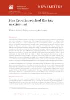 prikaz prve stranice dokumenta Has Croatia Reached the Tax Maximum?