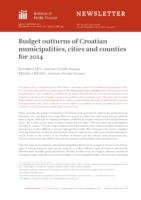 prikaz prve stranice dokumenta Budget outturns of Croatian municipalities, cities and counties for 2014