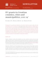prikaz prve stranice dokumenta EU grants to Croatian counties, cities and municipalities, 2011-14