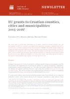 prikaz prve stranice dokumenta EU grants to Croatian counties, cities and municipalities 2015-2016