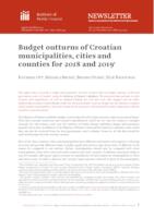 prikaz prve stranice dokumenta Budget outturns of Croatian municipalities, cities and counties for 2018 and 2019